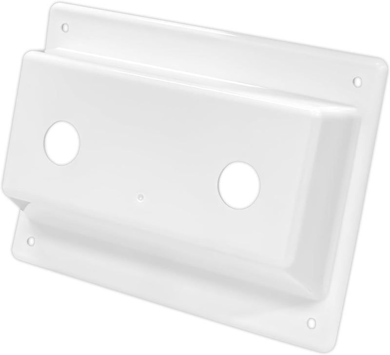 WPL White RV Faucet Bezel,Stand Off Faucet Cover Mounting Kit for RV Shower Bezel Panel Replacement (1 Pack) - Image 1